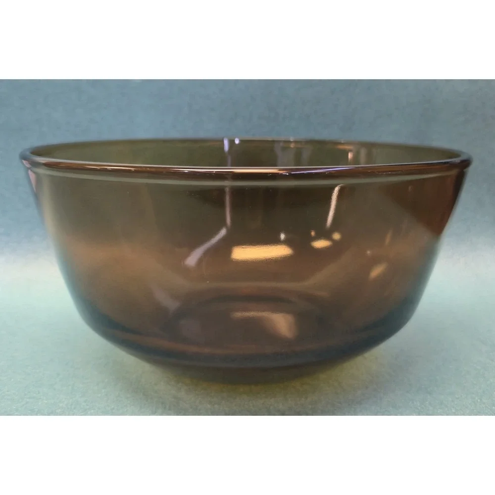 Vintage Anchor Hocking Amber Glass Mixing Bowl Serving Bowl Retro Kitchenware